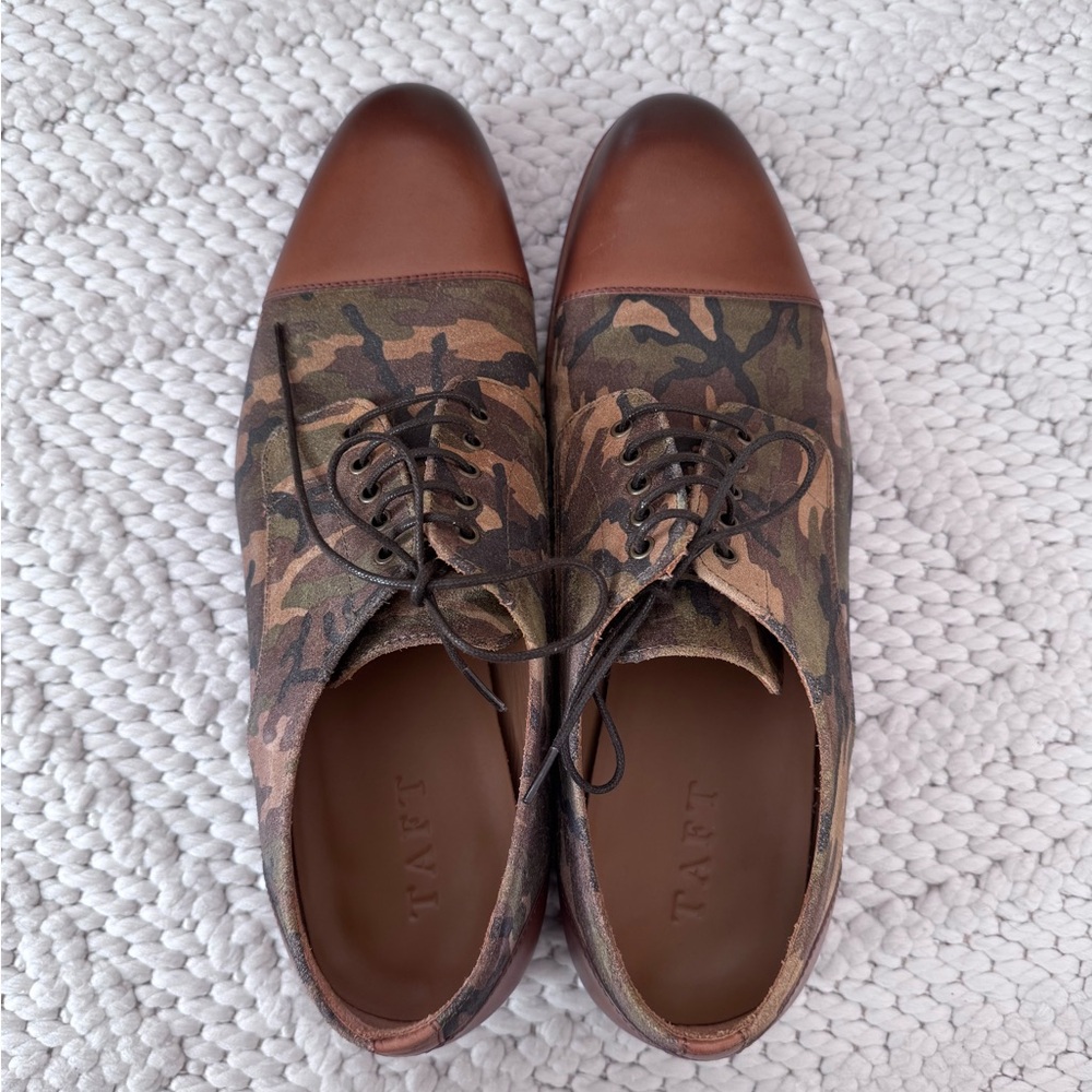 Men’s Taft Camouflage Brown Leather Dress Shoes - Picture 6 of 6